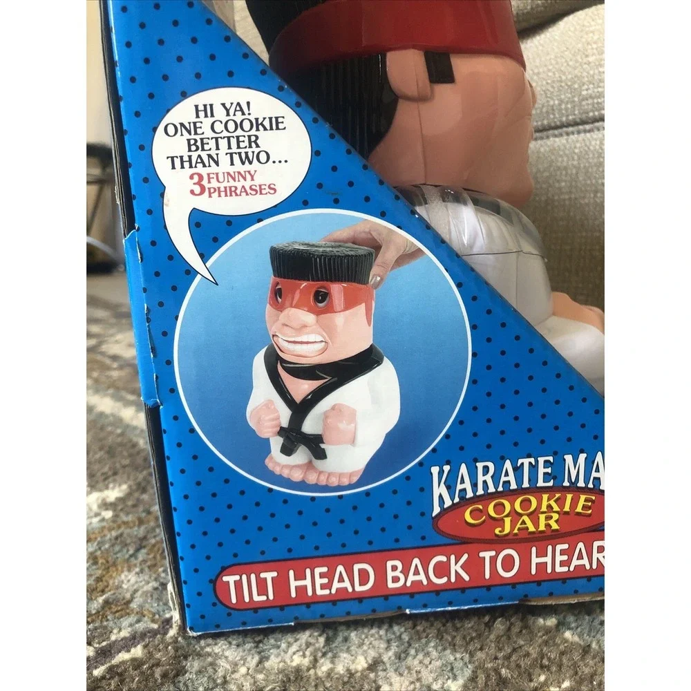 KARATE MAN TALKING COOKIE‎ JAR NEW